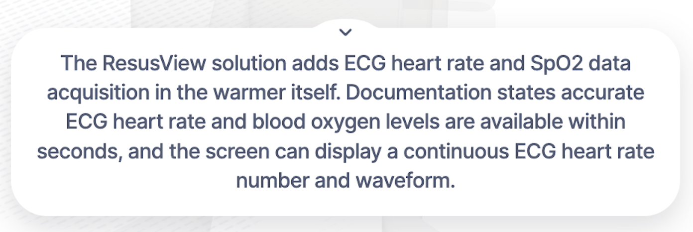 Generated presentation excerpt about ResusView ECG / SpO₂; open for full-size text.