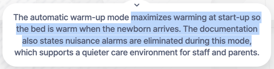 Generated presentation excerpt about Automatic Warm-Up; open for full-size text.